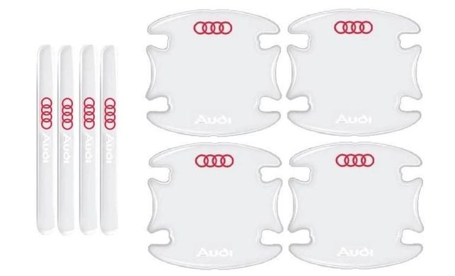 Купити Комплект захисних плівок Нано під ручки авто (відбійник на дверях) Audi 8 шт 65582 Захисна плівка для порогів та ручок