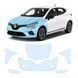 Купити Антигравійна захисна бронеплівка за лекалами для Renault Clio V 2019- передня частина авто (капот бампер крила)) 108488 Модельні лекала захисних плівок для Renault