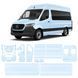 Купить Антигравийная защитная бронепленка по лекалам для Mercedes-Benz Sprinter W907 2018- полный кузов 107241 Модельные лекала защитных пленок для Mercedes-Benz