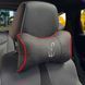 Buy Headrest pillow with Lincoln logo Ekoshkira 3D Color logo Black-Red edging 1 piece 91809 Pillows for the headrest - under the neck