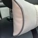 Buy Headrest pillow with Volvo logo Eco-leather 3D Colored logo Gray-Gray edging 1 pc 91603 Pillows for the headrest - under the neck - 4 photos from 4