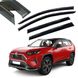 Купить Дефлекторы окон ветровики Benke для Toyota Rav 4 2018- (Черный Молдинг Нержавейка 3D) 66259 Дефлекторы окон Toyota - 1 фото из 7