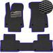 Buy EVA floor mats for Audi E-tron quattro SUV 2018- with heel pad Black-Blue edging 5 pcs 66360 Floor mats for Audi