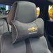Купити Подушка на підголівник з логотипом Chevrolet Екошкіра 3D Кольоровий лого Чорна-Сірий кант 1 шт 91759 Подушки на підголовник - під шию
