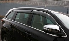 Купить Дефлекторы окон ветровики для Toyota Highlander 2014- С Хром Молдингом 2140 Дефлекторы окон Toyota
