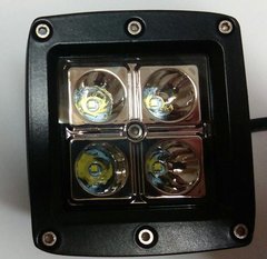 Купить Светодиодная дополнительная LED фара 12W (3W*4) 10-30V 82x75x80 mm Дальний (14-12W) 1 шт (2590) 10105 Дополнительные LЕD фары