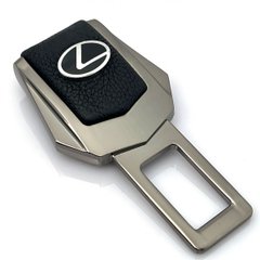 Купити Заглушка ремня безпеки з логотипом Lexus Темний хром 1 шт 39462 Заглушки ременя безпеки
