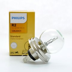 Купить Автолампа галогенная Philips 12V R2 45/40W P45t 1 шт (12620C1) 38422 Галогеновые лампы Philips