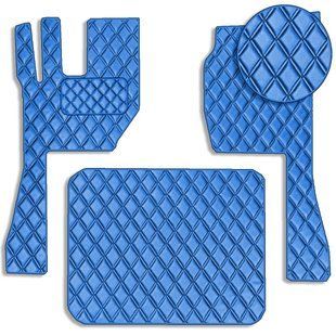 Buy Eco-leather floor mats for Volvo FH 13 2002-2012 with heel pad Blue 3 pcs (Rombus) 79519 Floor mats for Volvo
