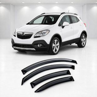 Купити Дефлектори вікон вітровики для Opel Mokka 2012 Скотч 3M (AMO13312) Acrylic 4 шт 110661 Дефлектори вікон Opel