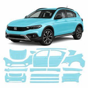 Купить Антигравийная защитная бронепленка по лекалам для Fiat Tipo Cross (Egea Cross) I 2020- полный кузов 104265 Модельные лекала защитных пленок для Fiat