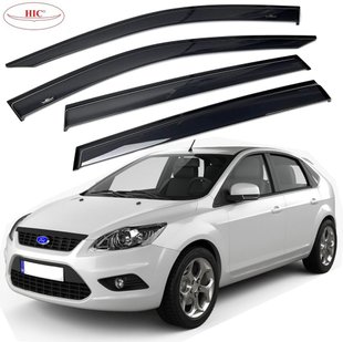 Купить Дефлекторы окон ветровики HIC для Ford Focus II 2004-2010 Седан - Хечбек Оригинал (Fo21) 58052 Дефлекторы окон Ford