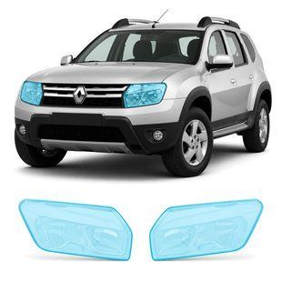 Купить Антигравийная защитная бронепленка по лекалам для Renault Duster I 2010-2017 - оптика (фары и ПТФ) 108492 Модельные лекала защитных пленок для Renault