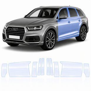 Buy Pre-cut paint protection film for Audi Q7 4M 2015-2019 - doors and windows pillars 101679 Model-specific paint protection film patterns for Audi