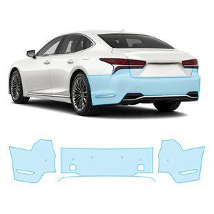 Buy Pre-cut paint protection film for Lexus LS XF50 2018-2020 - rear bumper 106227 Model-specific paint protection film patterns for Lexus