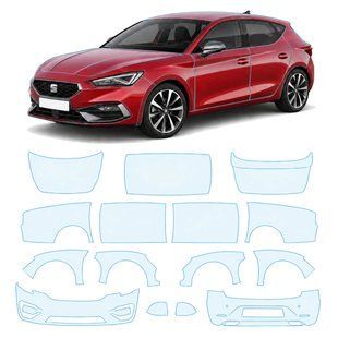 Купить Антигравийная защитная бронепленка по лекалам для Seat Leon IV 2020- полный кузов 108777 Модельные лекала защитных пленок для Seat