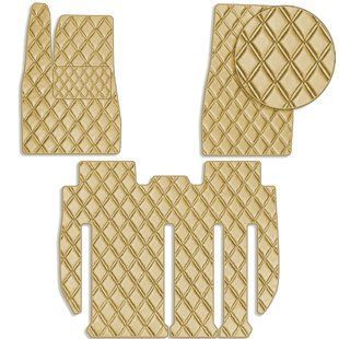 Buy Floor mats for Tesla Model X 2015 - Eco-leather with heel pad Beige (Rombus) 84086 Floor mats for Tesla