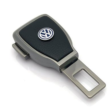 Купити Набір авто для Volkswagen №2 / Заглушка перехідник ремня безпеки та брелока з логотипом Темний хром 38587 Подарункові набори для автомобіліста