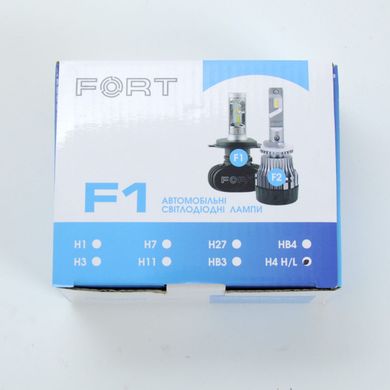 Купить LED лампы автомобильные FORT F1 H4 радиатор 4000Lm / CSP Chip / 28W / 5000K / IP65 / 9-16V 2шт 25529 LED Лампы Китай