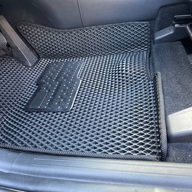Купить 3D EVA Коврики в салон для Hyundai Tucson (NX4) 2021- ДВС (Металлический подпятник) Черные-Серый кант 5 шт 62947 Коврики для Hyundai