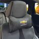 Купити Подушка на підголівник з логотипом Chevrolet Екошкіра 3D Кольоровий лого Чорна-Чорний кант 1 шт 91760 Подушки на підголовник - під шию