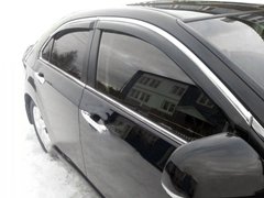Купити Дефлектори вікон вітровики Benke для Toyota Corolla 06-13 E140 / E150 Хром Молдинг Із Нержавіючої Сталі 3D 36410 Дефлектори вікон Toyota