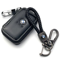 Купити Подарунковий набір №8 для BMW / Плетений брелок з карабіном і чохол для автоключів / Шкіра Наппа 38691 Подарункові набори для автомобіліста