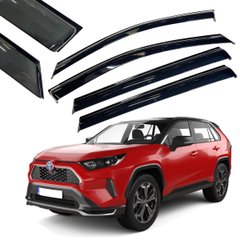 Купити Дефлектори вікон вітровики Benke для Toyota Rav 4 2018- (Premium Гнучкі Широкі) 66264 Дефлектори вікон Toyota