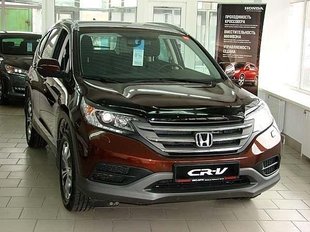 Купить Дефлектор капота мухобойка Honda CR-V 2012- темные 2800 Дефлекторы капота Honda