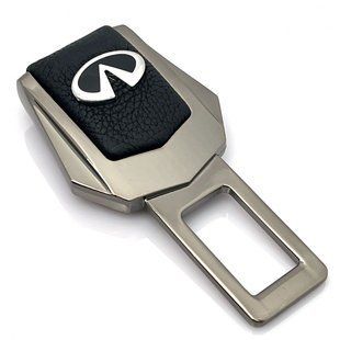 Buy Seat Belt Cap with Infiniti Logo Dark Chrome 1 pc 39463 Seat Belt Plugs