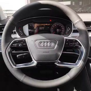 Купить Чехол Оплетка Руля для Audi A6/A7/A8/S8/ E-tron 2021-2022 Кожа (Модельная Выкройка) №2 100990 Оплетки на Руль