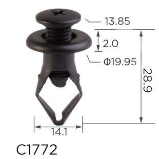 Buy Hyundai spacer clip (8659035000, 86590-35000, 11158) (C1772) 74072 Threaded spacer clamp