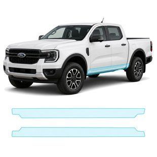 Купити Антигравійна захисна бронеплівка за лекалами для Ford Ranger IV 2022- нижня зона кузова пороги 104524 Модельні лекала захисних плівок для Ford