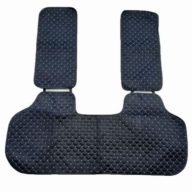 Купити Накидки для сидінь Алькантара комплект Чорні - сіра нитка 2 шт 33937 Накидки для сидінь Premium (Алькантара)