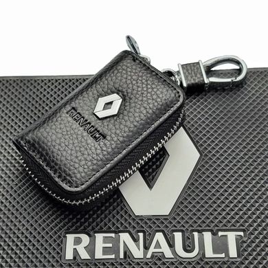 Купить Чехол для ключей с карабином Renault (Тисненая кожа) 31773 Чехлы для автоключей