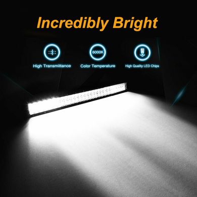 Купити Світлодіодна Балка фара LED / 500x100x65 mm / 126W / 3W*42 / 10-30V / Ближнє та Далеке світло / 1 шт (D-126W) 9007 Балка LED