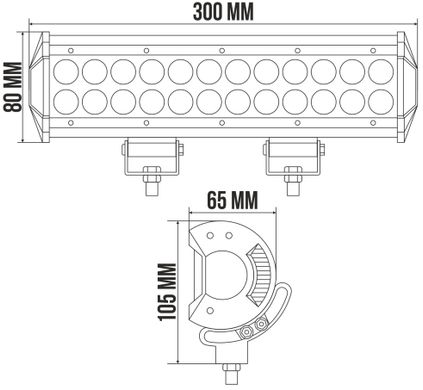 Купити Світлодіодна додаткова LED фара БЕЛАВТО Combo Близьке і Далеке світло Алюмінієвий корпус (BOL2403C) 62361 Додаткові LЕD фари