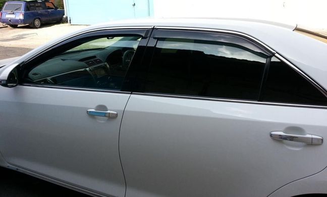 Купити Дефлектори вікон вітровики для Mazda 6 2012- 4дв Sedan Хром молдинг 36144 Дефлектори вікон Mazda