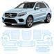 Купити Антигравійна захисна бронеплівка за лекалами для Mercedes-Benz GLE W166 facelift 2015-2019 - повний кузов 107049 Модельні лекала захисних плівок для Mercedes-Benz