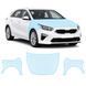 Buy Pre-cut paint protection film for Kia Ceed CD 2018-2021 - hood + front fenders 105499 Model-specific paint protection film patterns for Kia