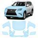 Buy Pre-cut paint protection film for Lexus GX J150 facelift 1 2014-2019 - front end 106160 Model-specific paint protection film patterns for Lexus