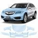 Купити Антигравійна захисна бронеплівка за лекалами для Acura RDX TX2/CDU facelift 2016-2018 - передня частина авто (капот бампер крила)) 102920 Модельні лекала захисних плівок для Acura