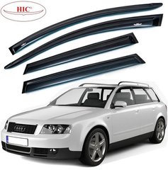 Купити Дефлектори вікон вітровики HIC для Audi A4 B6 / B7 2001-2008 Avant Оригінал (AU14) 58055 Дефлектори вікон Audi