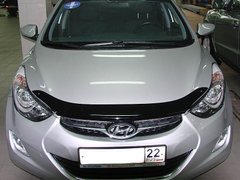 Купить Дефлектор капота мухобойка для Hyundai Elantra 2011- темная 2801 Дефлекторы капота Hyundai