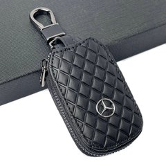 Купити Ключниця – чохол автомобільна для ключів з логотипом Mercedes-Benz Ромб Чорний 60900 Чохли для автоключів