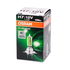 Купить Автолампа галогенная Osram AllSeason Super 12V H7 55W 3000K 1 шт (64210ALL) 38367 Галогеновые лампы Osram