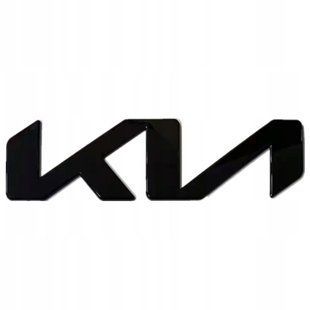 Купити Емблема-напис Kia NEW Black Gloss 210x49 мм металева на скотчі (заводська) 88586 Емблема напис на іномарки