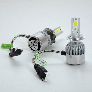 Купить LED лампы автомобильные H7 радиатор+кулер 3800Lm C6L / COB / 36W / 5000K / IP65 / 9-32V 2шт 25822