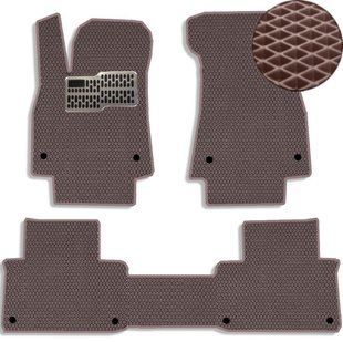 Buy EVA floor mats for Audi E-tron quattro SUV 2018- with heel pad Brown 5 pcs 66363 Floor mats for Audi