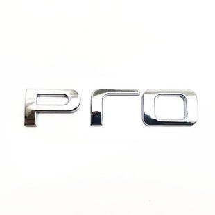 Купити Емблема напис PRO для BYD хром 50&times;50 мм пластик (на скотчі) 96171 Емблема напис на іномарки